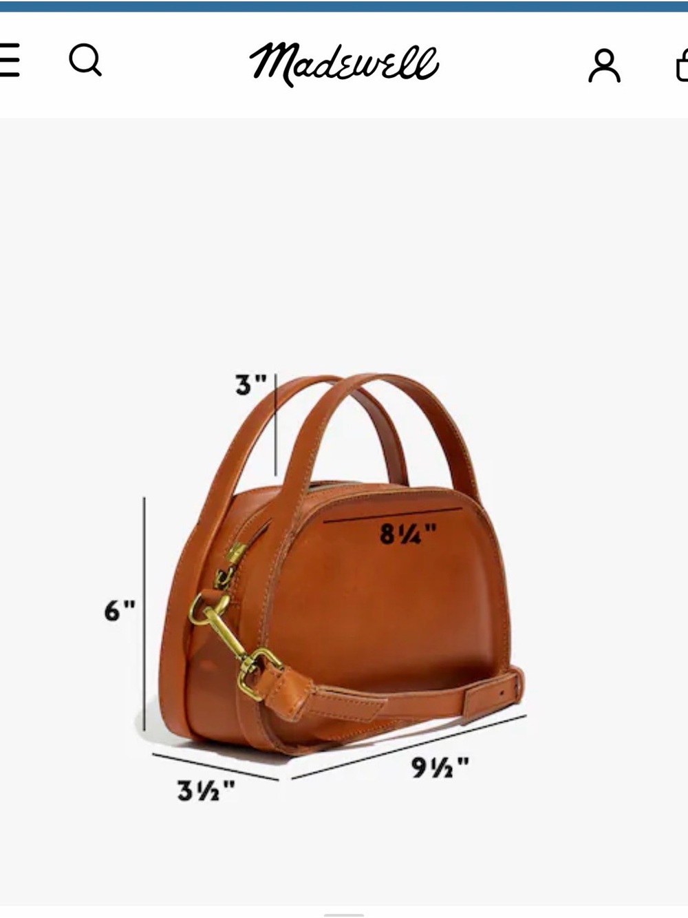 Madewell Leather Crossbody Bag “The Sydney”
